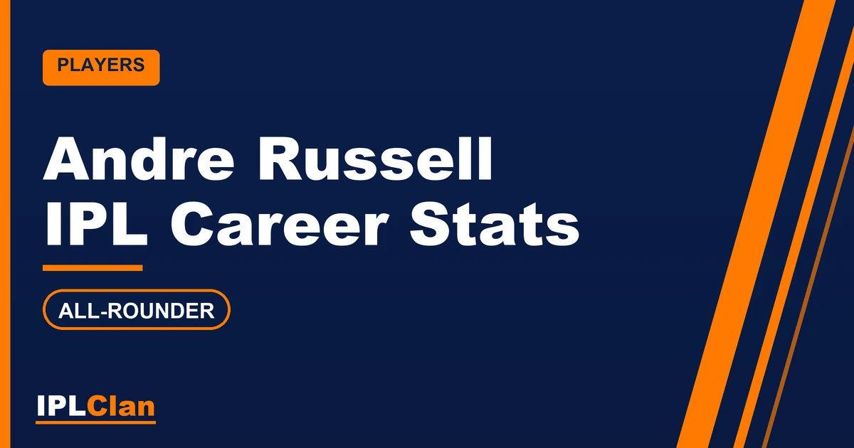 Andre Russell IPL stats and career record – IPLClan player profile title card