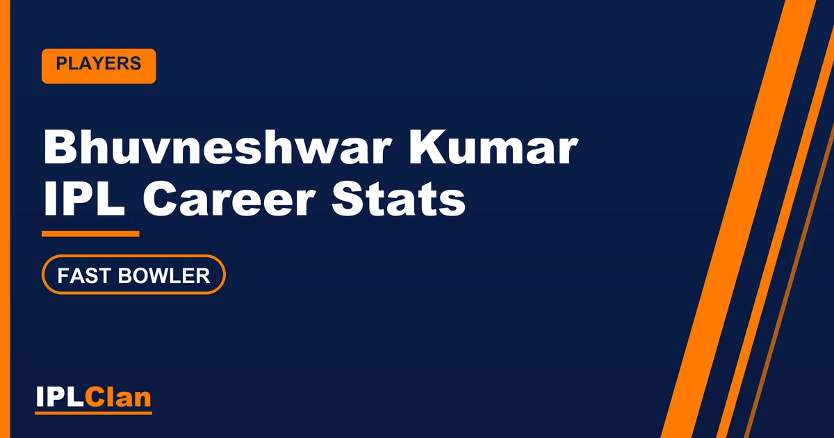 Bhuvneshwar Kumar IPL stats and career record – IPLClan player profile title card