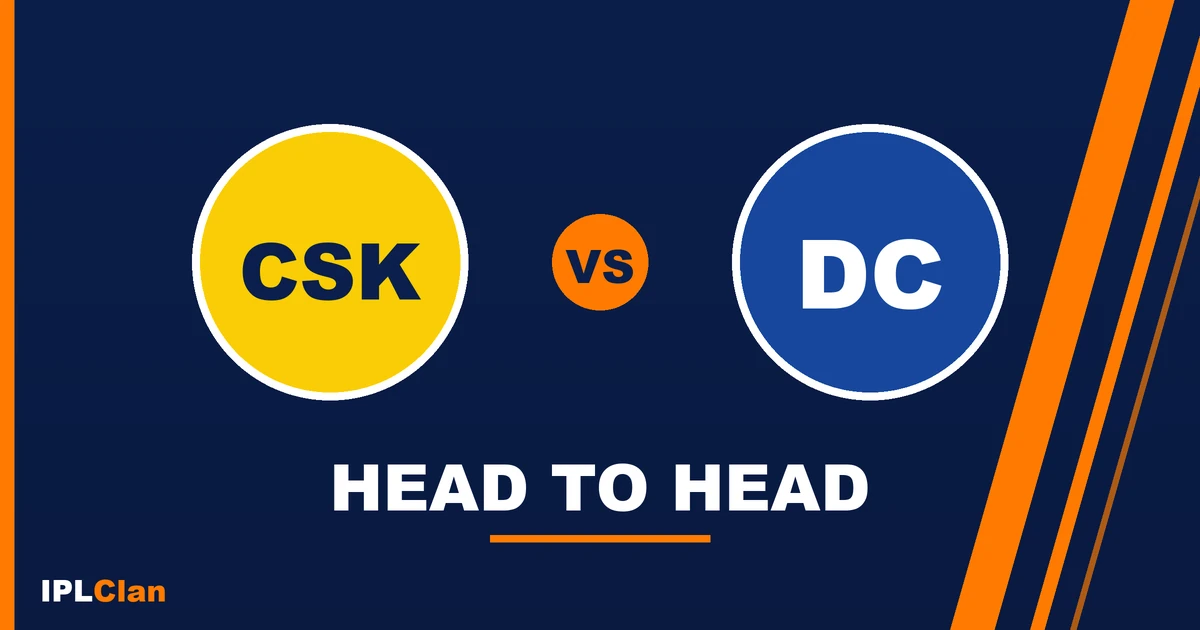 CSK vs DC head to head record in IPL – IPLClan rivalry title card