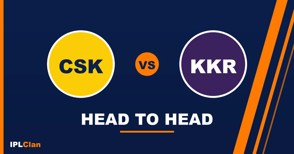 CSK vs KKR head to head record in IPL – IPLClan rivalry title card