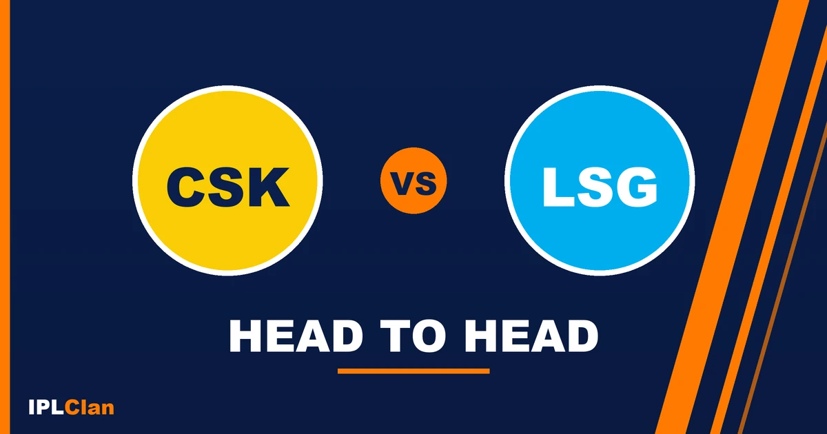 CSK vs LSG head to head record in IPL – IPLClan rivalry title card