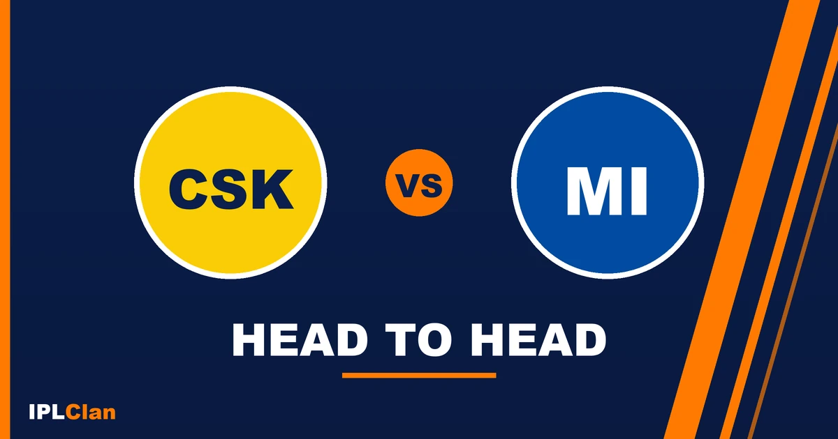 CSK vs MI head to head record in IPL – IPLClan rivalry title card