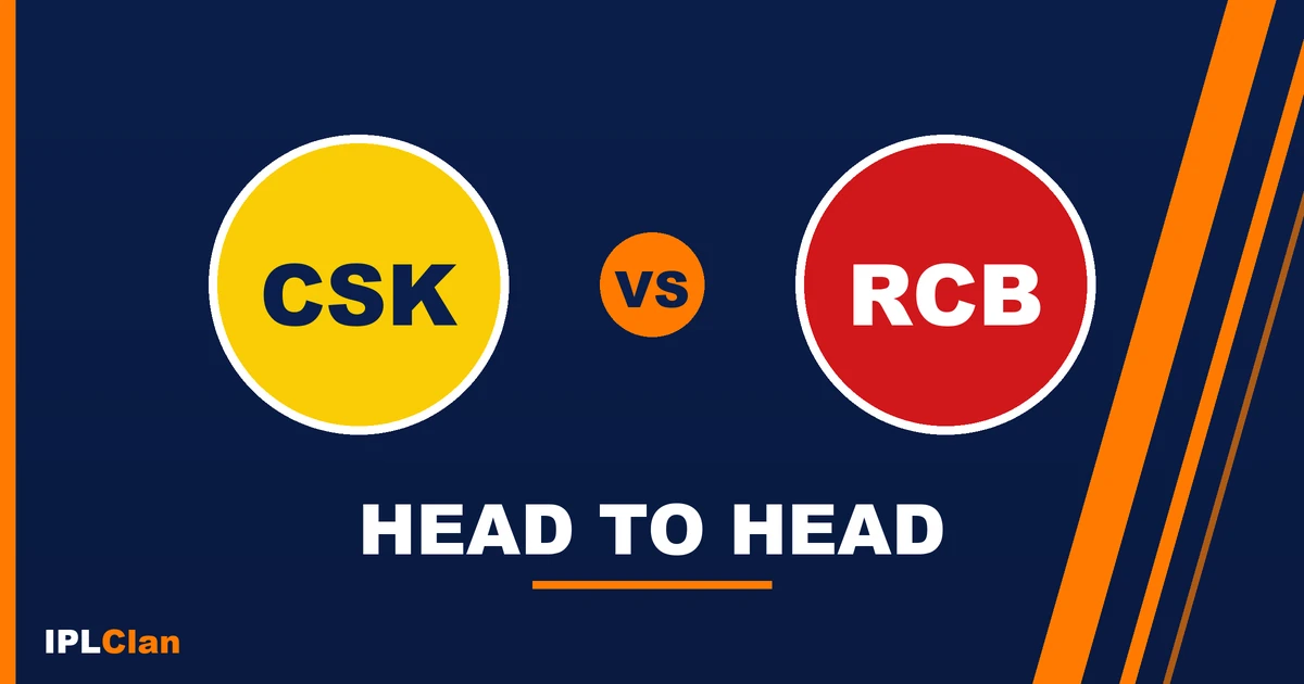 CSK vs RCB head to head record in IPL – IPLClan rivalry title card