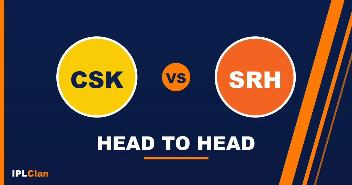 CSK vs SRH head to head record in IPL – IPLClan rivalry title card