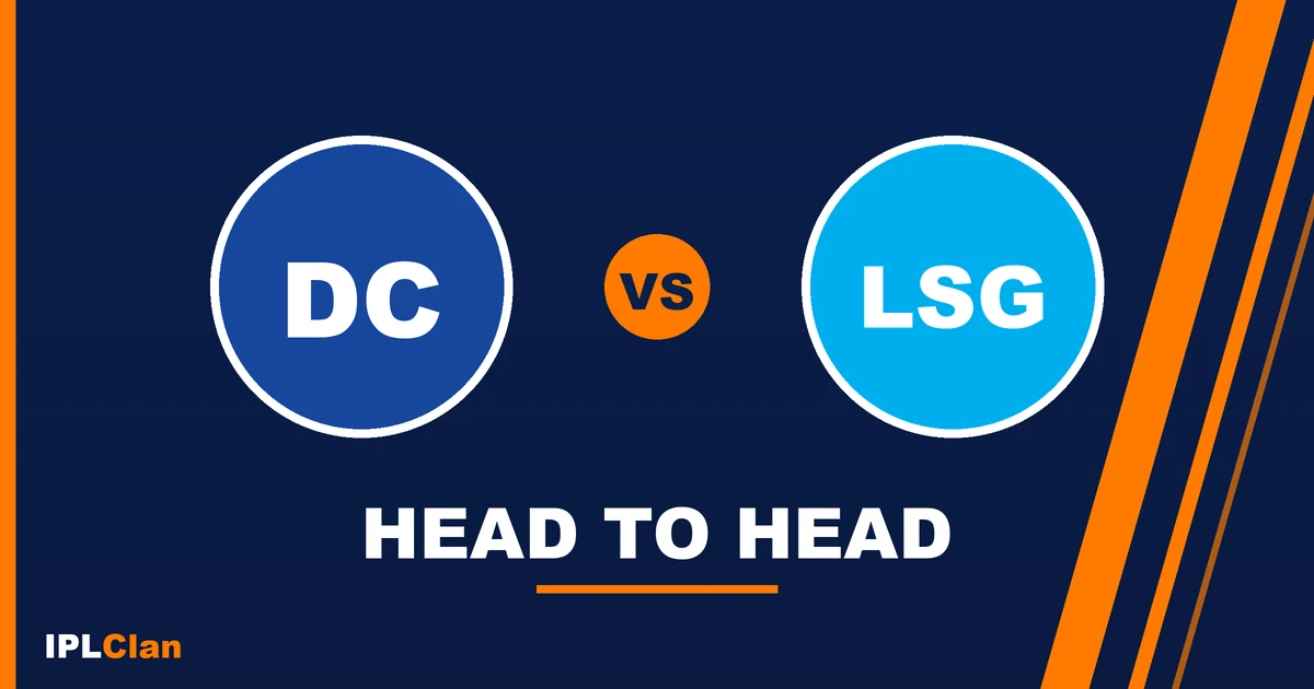 DC vs LSG head to head record in IPL – IPLClan rivalry title card