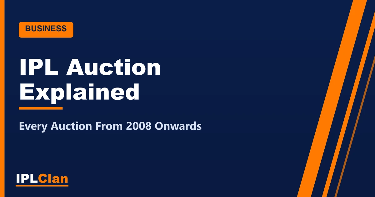 IPL Auction Explained: Every Auction From 2008 Onwards – IPLClan