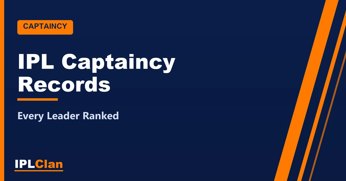 IPL Captaincy Records: Every Leader Ranked – IPLClan