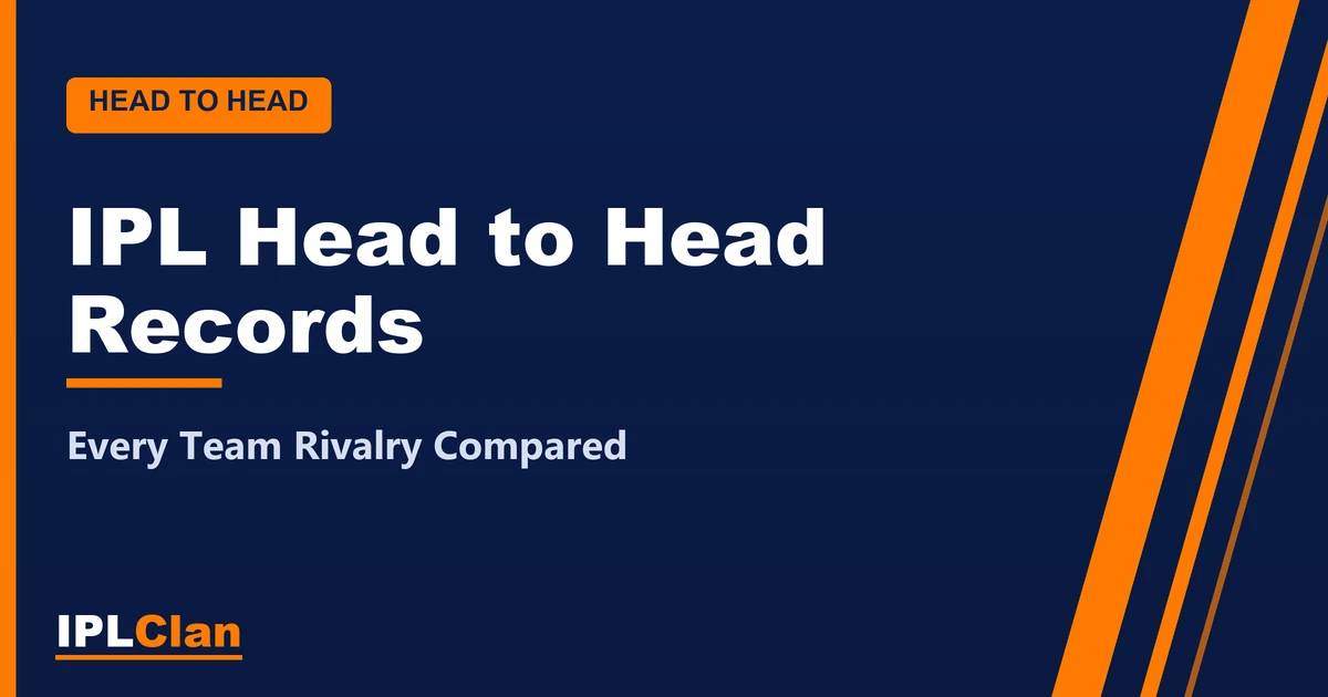 IPL head to head Records – IPLClan head to head title card