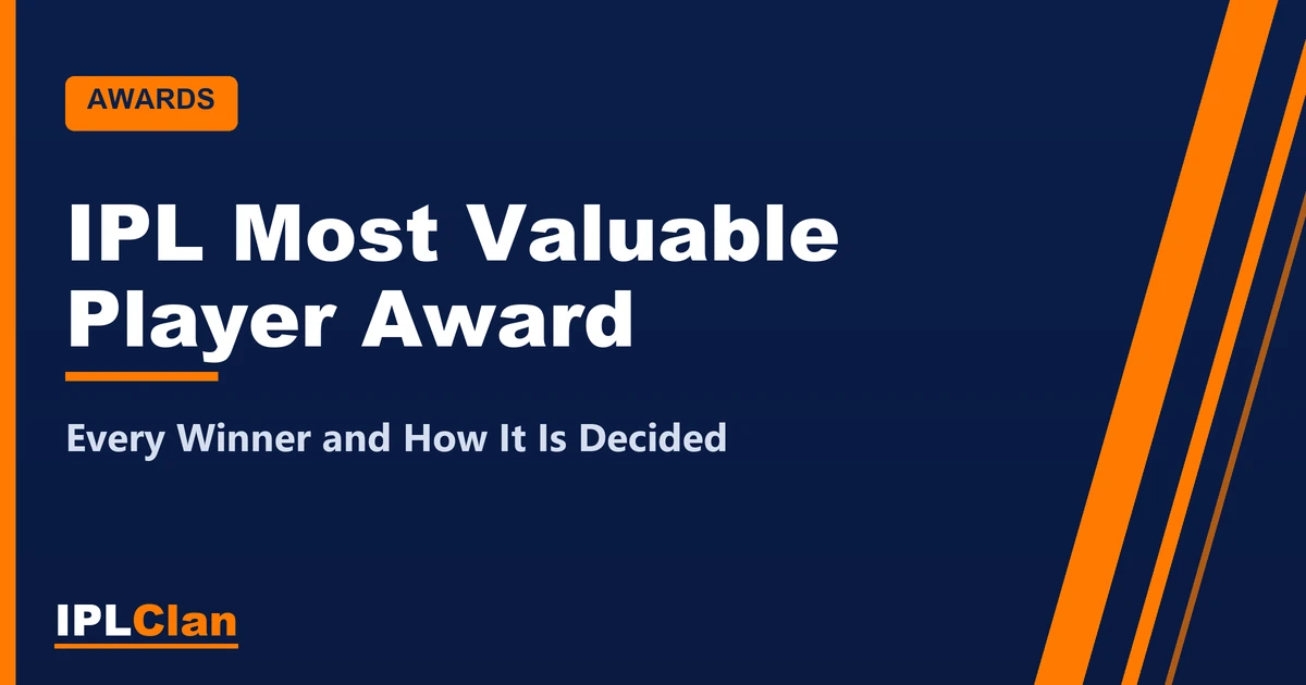 IPL Most Valuable Player award – IPLClan awards title card