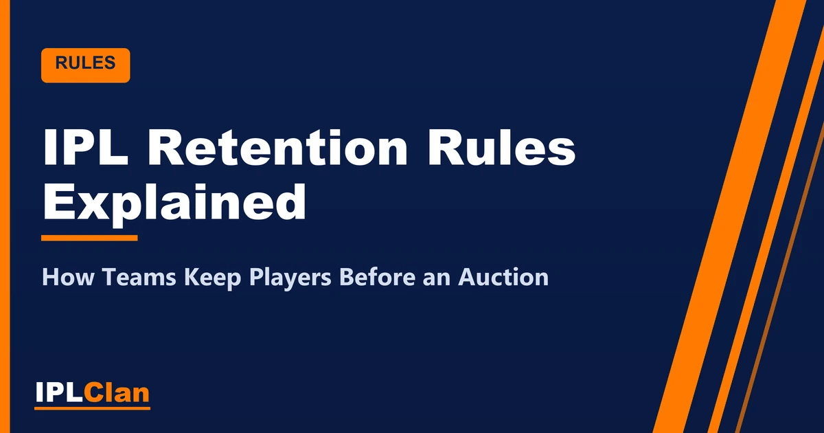 IPL retention rules – IPLClan rules title card