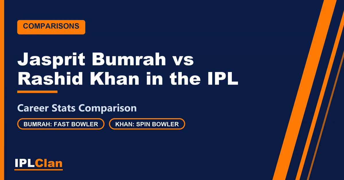 Jasprit Bumrah vs Rashid Khan IPL stats comparison – IPLClan player comparison title card
