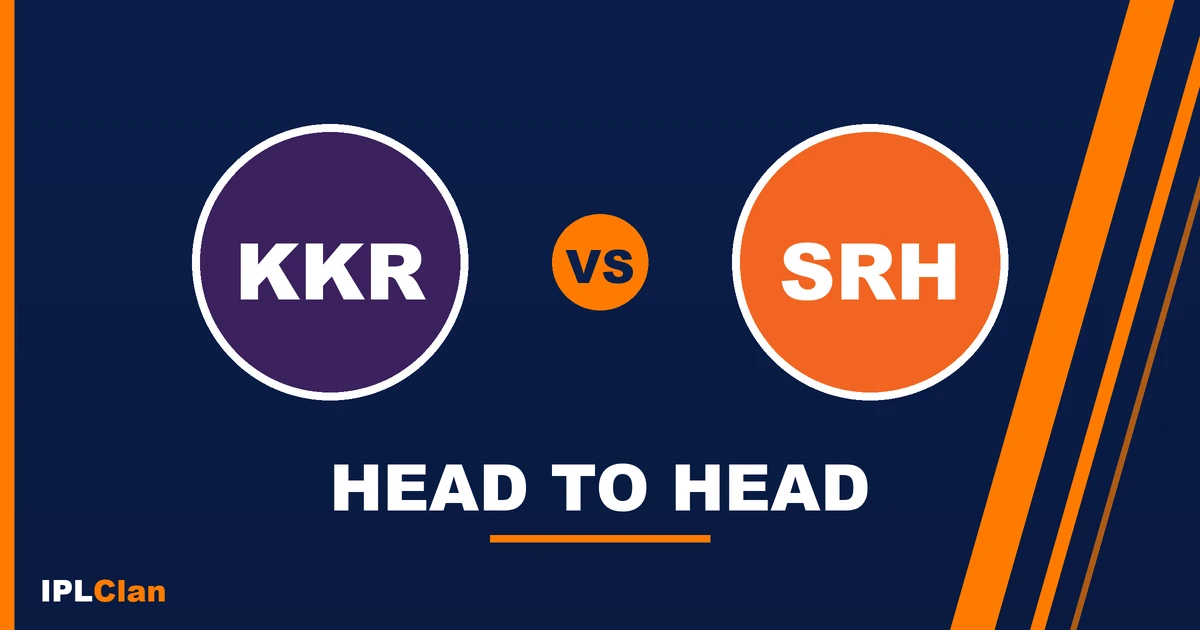 KKR vs SRH head to head record in IPL – IPLClan rivalry title card