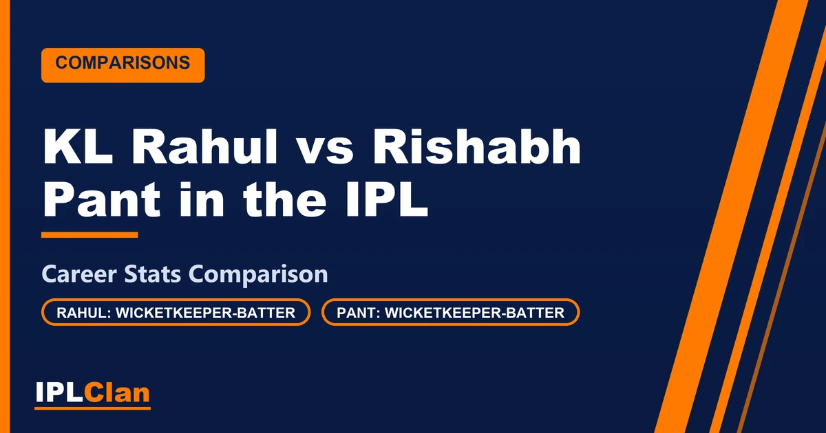 KL Rahul vs Rishabh Pant IPL stats comparison – IPLClan player comparison title card
