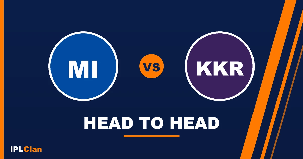 MI vs KKR head to head record in IPL – IPLClan rivalry title card