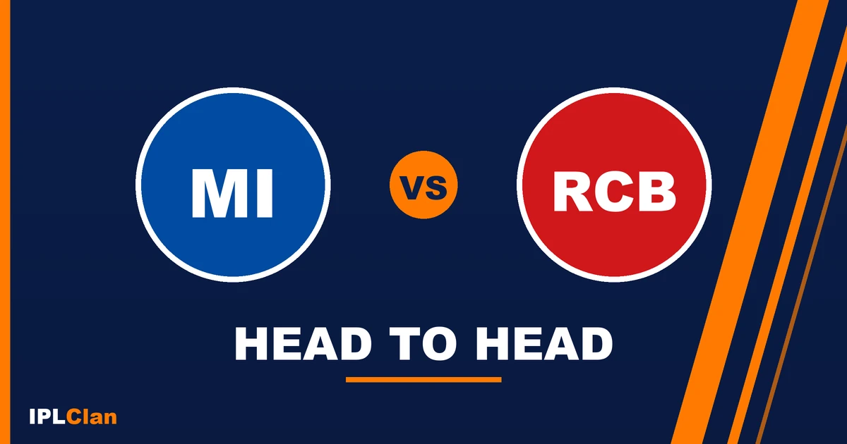 MI vs RCB head to head record in IPL – IPLClan rivalry title card