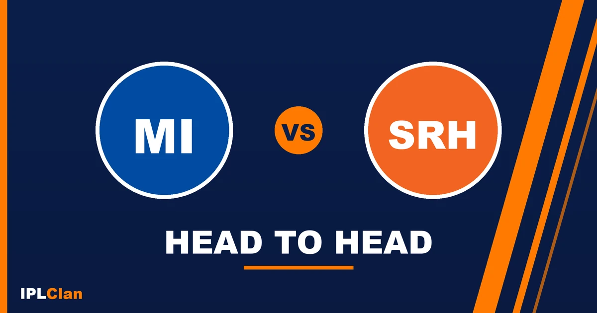 MI vs SRH head to head record in IPL – IPLClan rivalry title card
