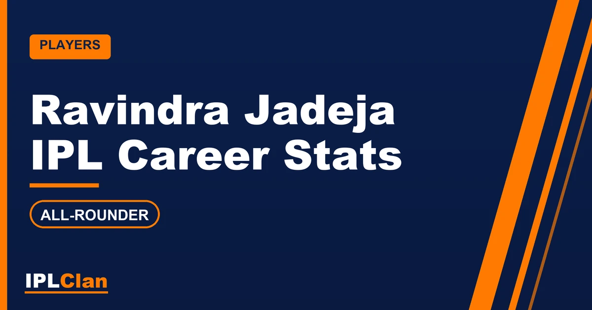 Ravindra Jadeja IPL stats and career record – IPLClan player profile title card