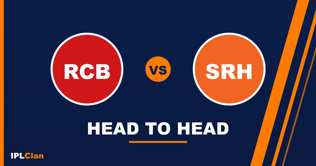 RCB vs SRH head to head record in IPL – IPLClan rivalry title card