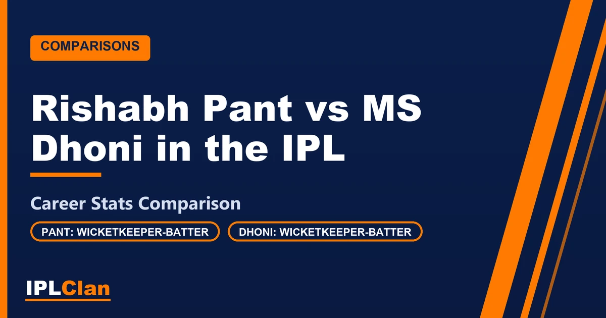 Rishabh Pant vs MS Dhoni IPL stats comparison – IPLClan player comparison title card