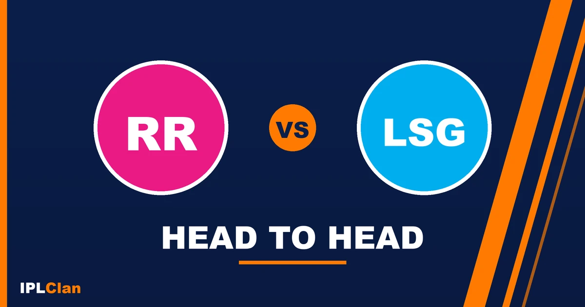 RR vs LSG head to head record in IPL – IPLClan rivalry title card