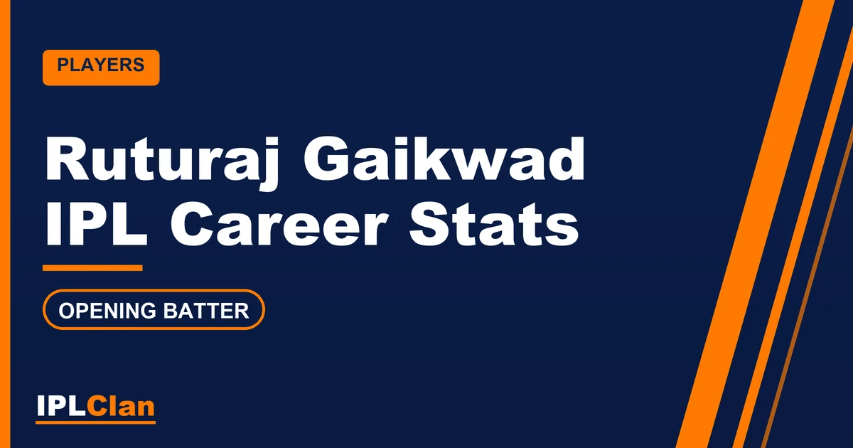 Ruturaj Gaikwad IPL stats and career record – IPLClan player profile title card