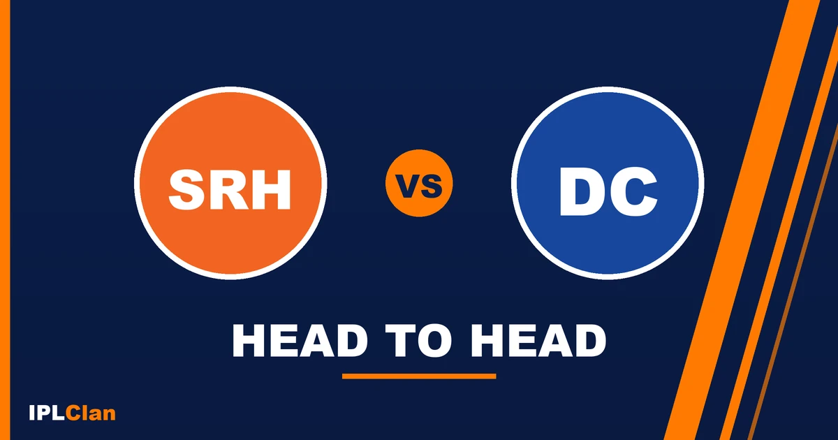 SRH vs DC head to head record in IPL – IPLClan rivalry title card