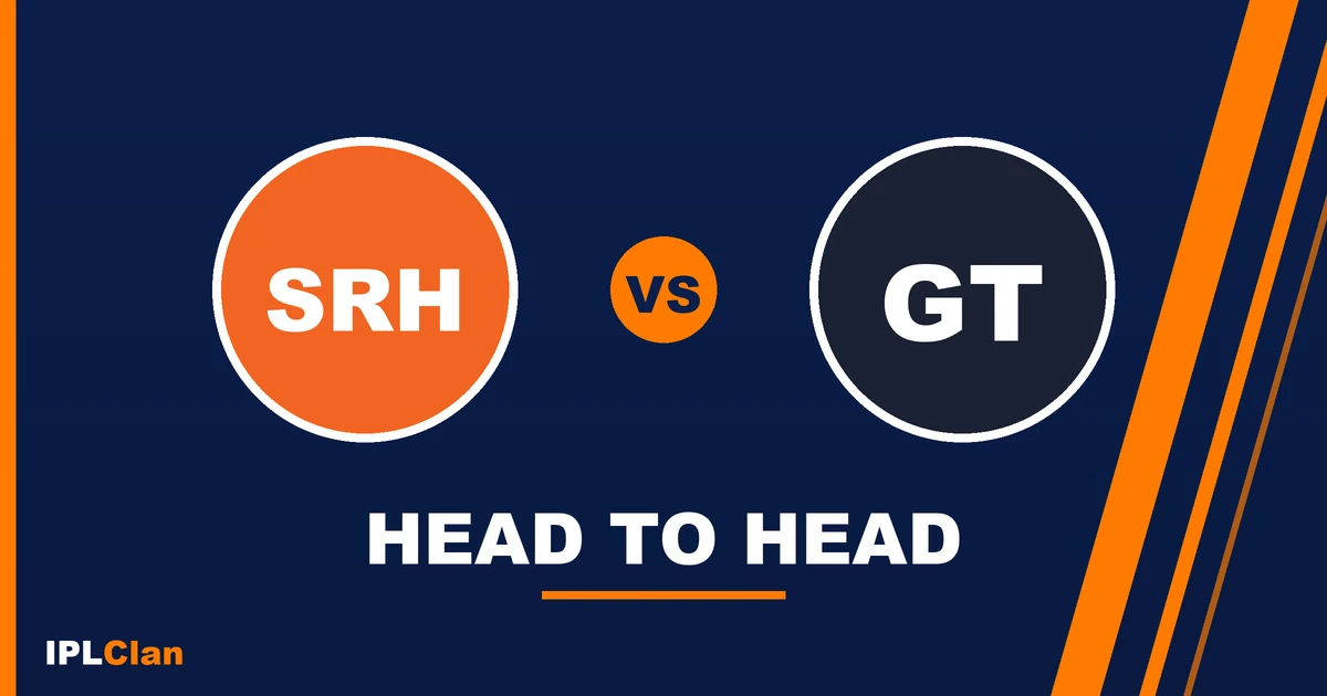 SRH vs GT head to head record in IPL – IPLClan rivalry title card