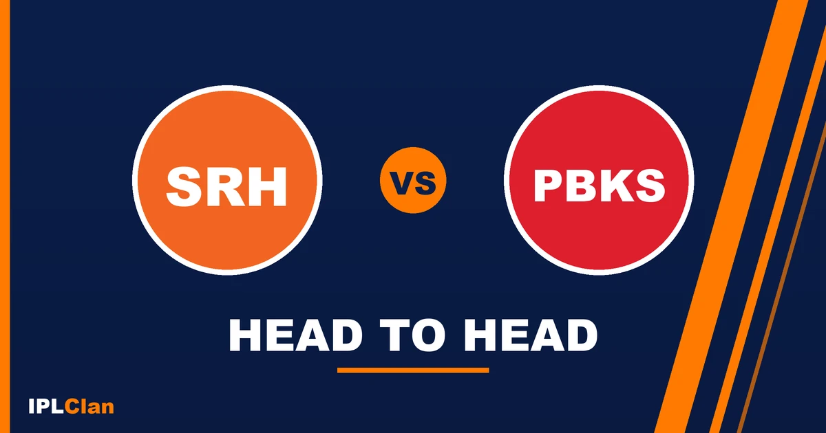 SRH vs PBKS head to head record in IPL – IPLClan rivalry title card