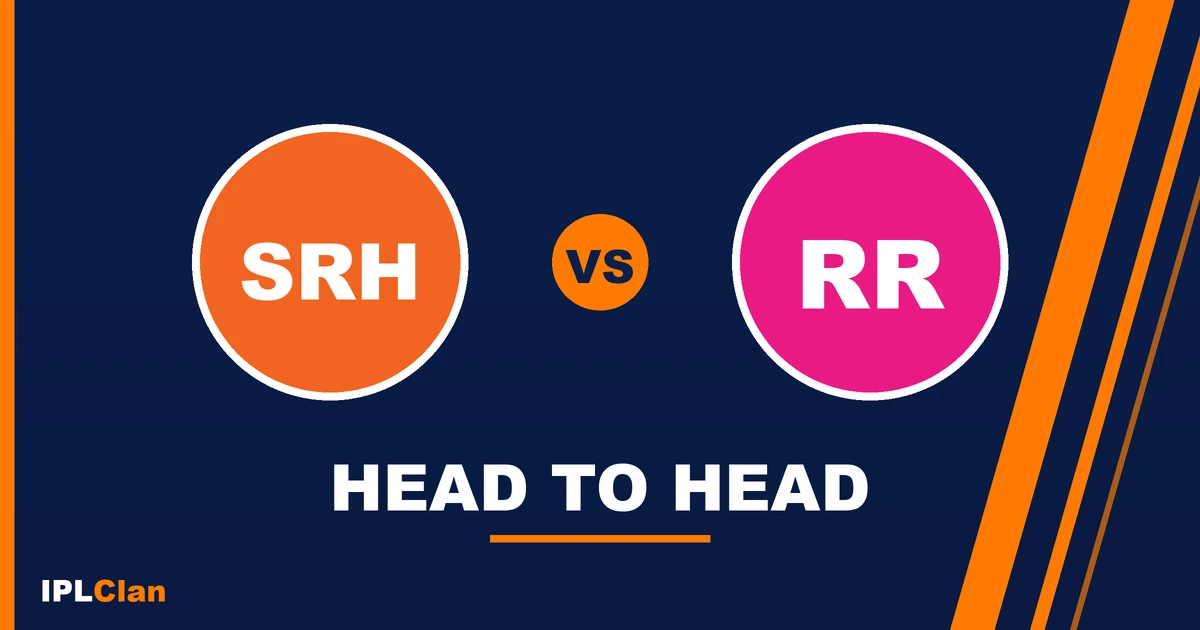 SRH vs RR head to head record in IPL – IPLClan rivalry title card
