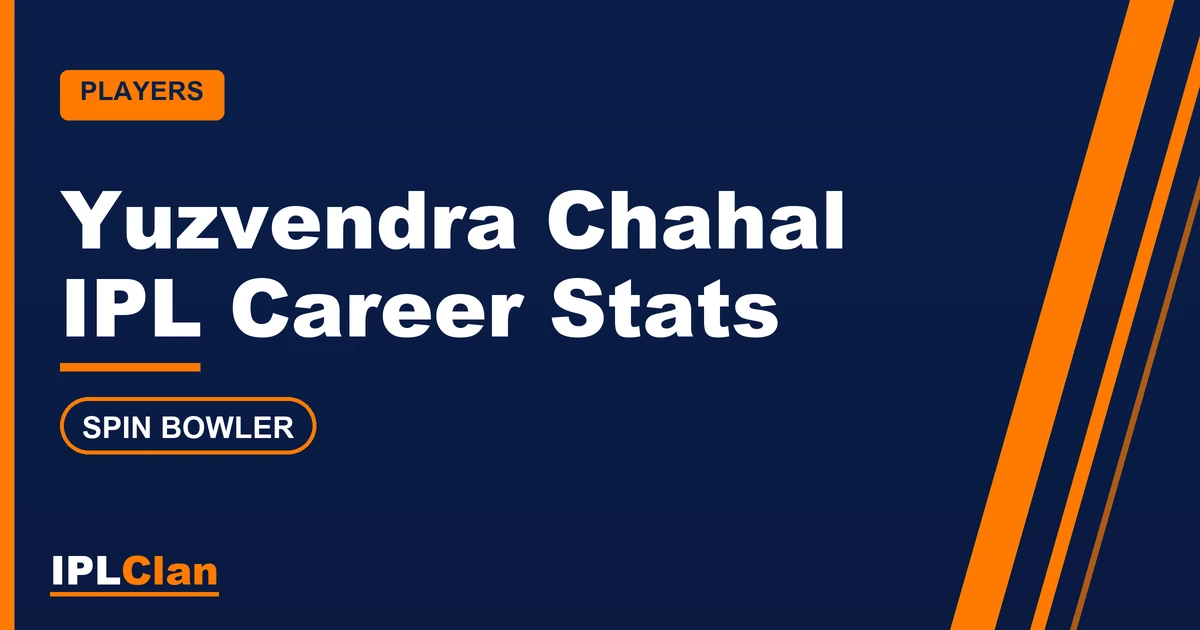 Yuzvendra Chahal IPL stats and career record – IPLClan player profile title card